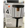Image 1 : 4 Pack Solar LED Pathway Lights Glass & Steel Casing