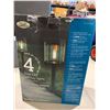 Image 3 : 4 Pack Solar LED Pathway Lights Glass & Steel Casing