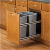 Image 4 : Knape & Vogt for Real Life® 18.8 in. H x 14.38 in. W x 22 in. D 35 qt. Sliding Double Waste Bins in 