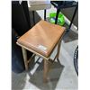 Image 2 : Brown Leather Like & Wooden Bar Stool