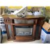 Image 1 : Electric Fireplace Large with Wood Mantle Frame