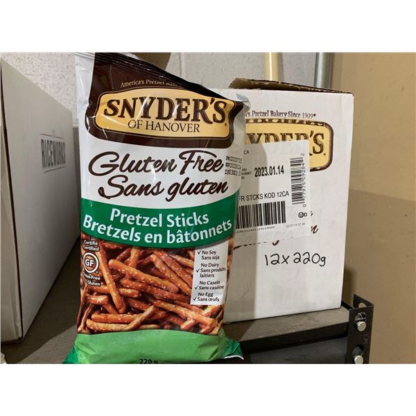 Snyder's Gluten Free Pretzel Sticks 12 x 220g