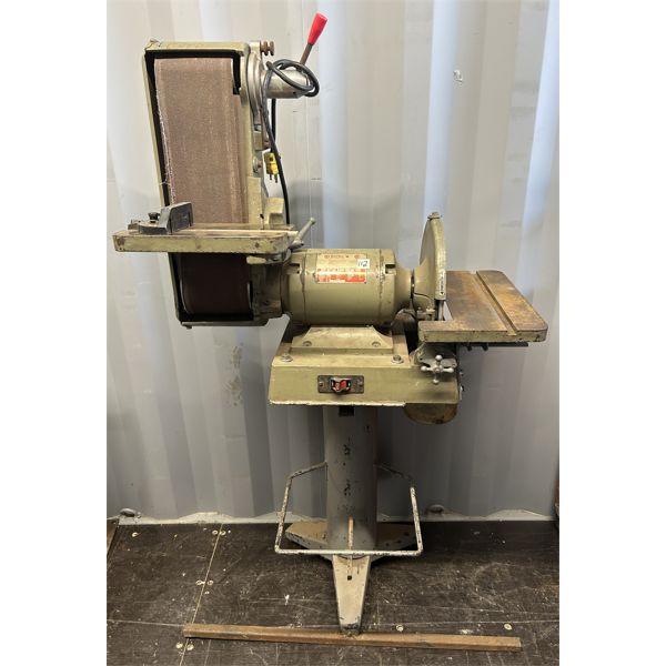 BUSY BEE MODEL SB-12A SANDER ON STAND - BELT / DISC