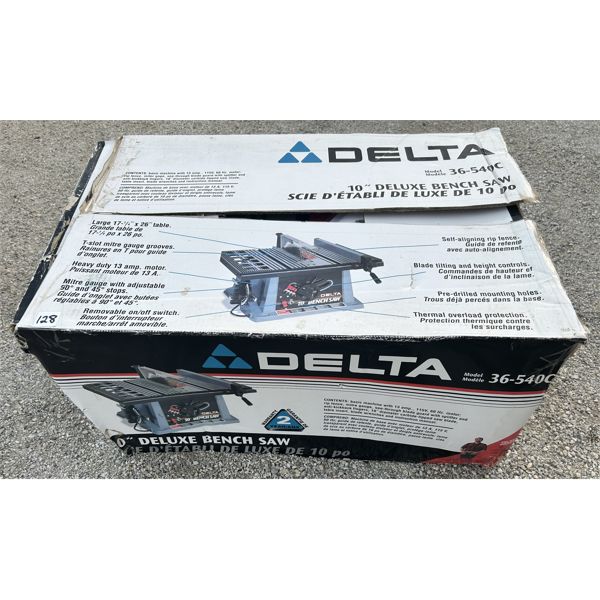 DELTA 10 INCH BENCH SAW - AS NEW