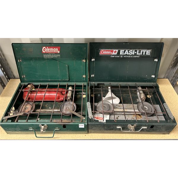 LOT OF 2 - COLEMAN PROPANE CAMP STOVES