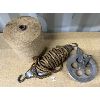 Image 1 : LOT OF 3 - SISAL TWINE ROLL & ROPE & PULLY SET & CLOTHES LINE WHEEL