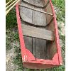 Image 3 : CEDAR (?) FLAT BACK FISHING BOAT - 13.5 FEET - INCL 5 PADDLES