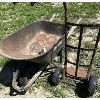 Image 2 : LOT OF 2 - METAL WHEELBARROW AND 2 WHEEL DOLLY.