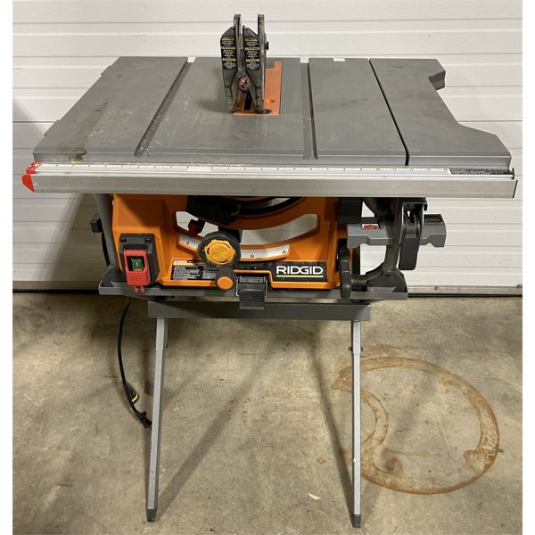 RIDGID 10 INCH TABLE SAW - WORKING WHEN TESTED.