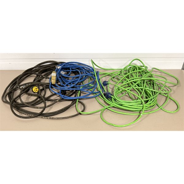 LOT OF 3 - EXTENSION CORDS.