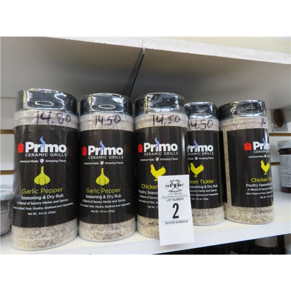 14-Primo Ceramic Grills Seasoning - 14 X $   Note:Please bring boxes to pack your items.