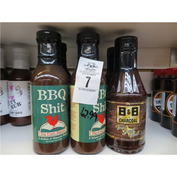 7-BCR BBQ Sh*t Sauce, B & B Charcoal Sauce - 7 X $