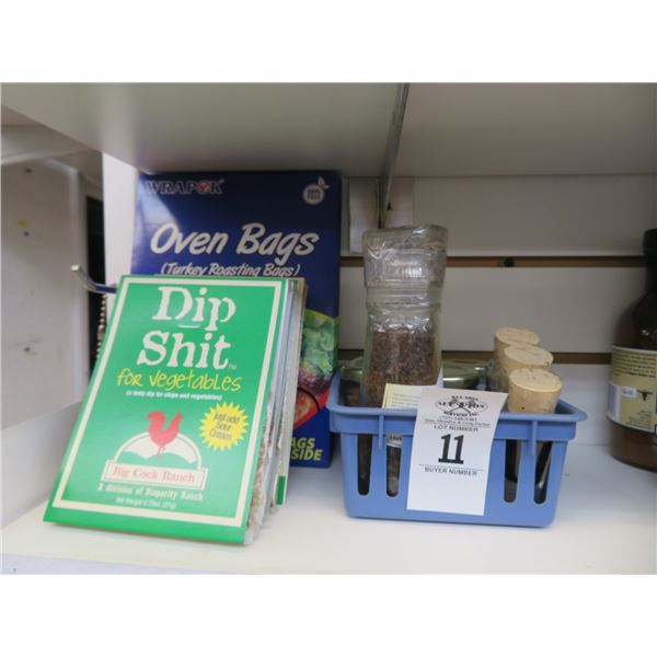 Asst. Salt & Pepper, Oven Bags and Sh*t Seasonings