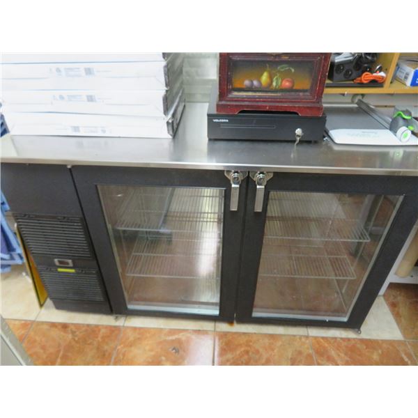 Glastender 5' 2 Door Reach In Glass Door Worktop Ref.