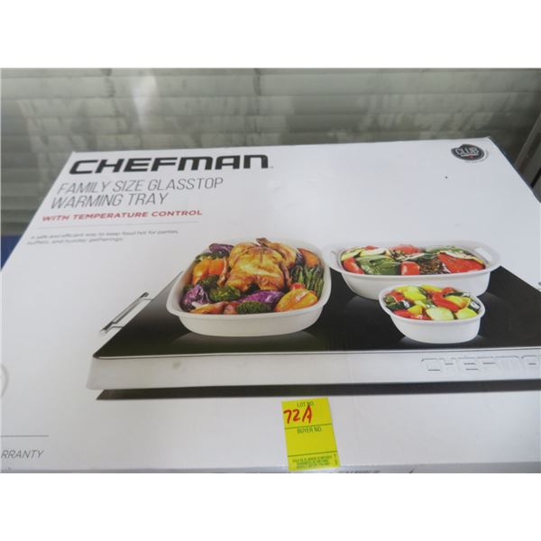 4 - Chefman Glasstop Warming Tray - 4 X $