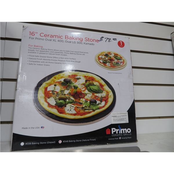 2-Primo 16  Ceramic Baking Stone - 2 X $