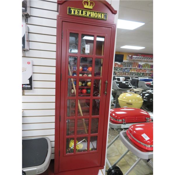 Telephone Booth Motif, Pool Table Balls