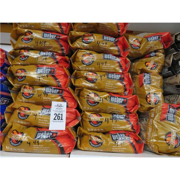 18-Weber Pecan Wood Chips Bag - 18 X $