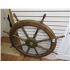 Image 1 : Wood Ship Wheel From Shaboygen Ship in Wisconsin