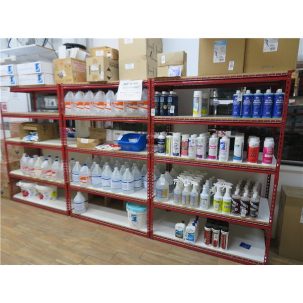 4-Red Heavy Duty 5 Shelf Racks - 4 X $