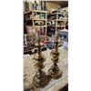 Image 2 : Pair of vintage Brass lamps - like new, no shades