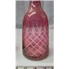 Image 2 : Red and Pink Glass Decanters