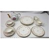 Image 1 : Lot of Royal Semi Porcelain Alfred Meakin Harmony Rose and Unmarked Teapot