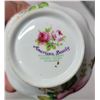 Image 7 : Lot of Royal Albert American Beauty Crown China - 22 Saucers, 24 cups, Teapot, Tray, Sugar and 2 Cre