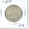 Image 1 : 1958 Canadian 50 Cent Coin