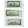 Image 2 : 3x 1967 Canadian 1 Dollar Bills