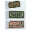 Image 2 : Lot of Canadian Bills - 1923 25 cent shinplaster, 1937 1 dollar bill, 1954 2 dollar bill, 1986 5 dol