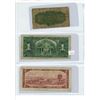 Image 3 : Lot of Canadian Bills - 1923 25 cent shinplaster, 1937 1 dollar bill, 1954 2 dollar bill, 1986 5 dol