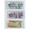 Image 4 : Lot of Canadian Bills - 1923 25 cent shinplaster, 1937 1 dollar bill, 1954 2 dollar bill, 1986 5 dol