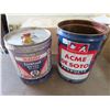 Image 1 : 5 US Gallon Wagner Lockheed Brake Fluid tin + Acme De Soto Paint & Chemicals 5 Imperial gallon tin