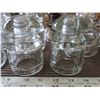 Image 2 : Wicker Basket with 6 medium sized glass insulators & 5 large glass insulators