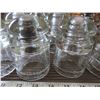 Image 2 : Wicker Basket with 8 medium sized glass insulators & 3 large glass insulators