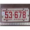 Image 1 : 1958 Sask License plate