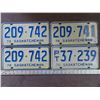 Image 1 : 4 1976 Sask License plates (2 plates have same #’s)