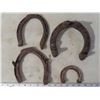 Image 1 : 4 Horse shoes – 3 large, 1 mini