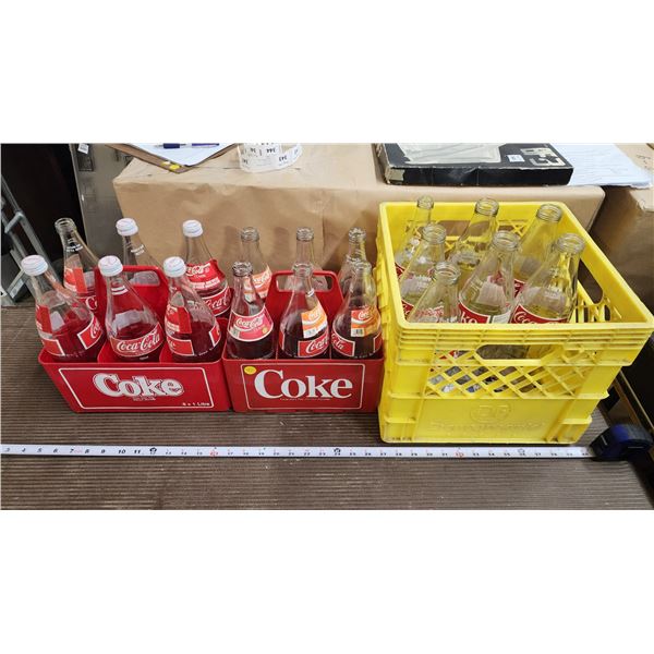 Large collection of Coca-Cola bottles