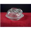 Image 2 : Vintage Clear Glass Bunny Rabbit Egg Dish
