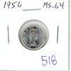Image 1 : 1956 Canadian Silver 10 Cents. MS-64. Bright White.