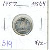 Image 1 : 1957 Canadian Silver 10 Cents. MS-64. Bright White.