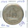 Image 1 : 1949 Canadian Silver Dollar. Depicts John Cabot’s ship Matthew to celebrate Newfoundland joining Can