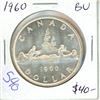 Image 1 : 1960 Canadian Silver Dollar. BU.