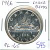 Image 1 : 1966 Large Beads Canadian Silver Dollar. Proof-Like-65. Bright White.