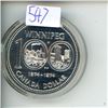 Image 1 : 1974 Winnipeg Centennial Canadian Silver Dollar. Specimen. Housed in its original hard plastic holde