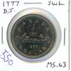 Image 1 : 1977 Detached Jewel Short Water Lines Nickel Dollar MS-63. Scarce.