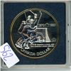 Image 1 : 1972 - 1997 Canada-Russia Hockey Series Silver Dollar. Specimen. Housed in its original hard plastic