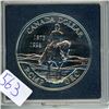 Image 1 : 1998 RCMP Silver Dollar. Commemorates the 125th Anniversary of the RCMP. Specimen. Housed in its ori